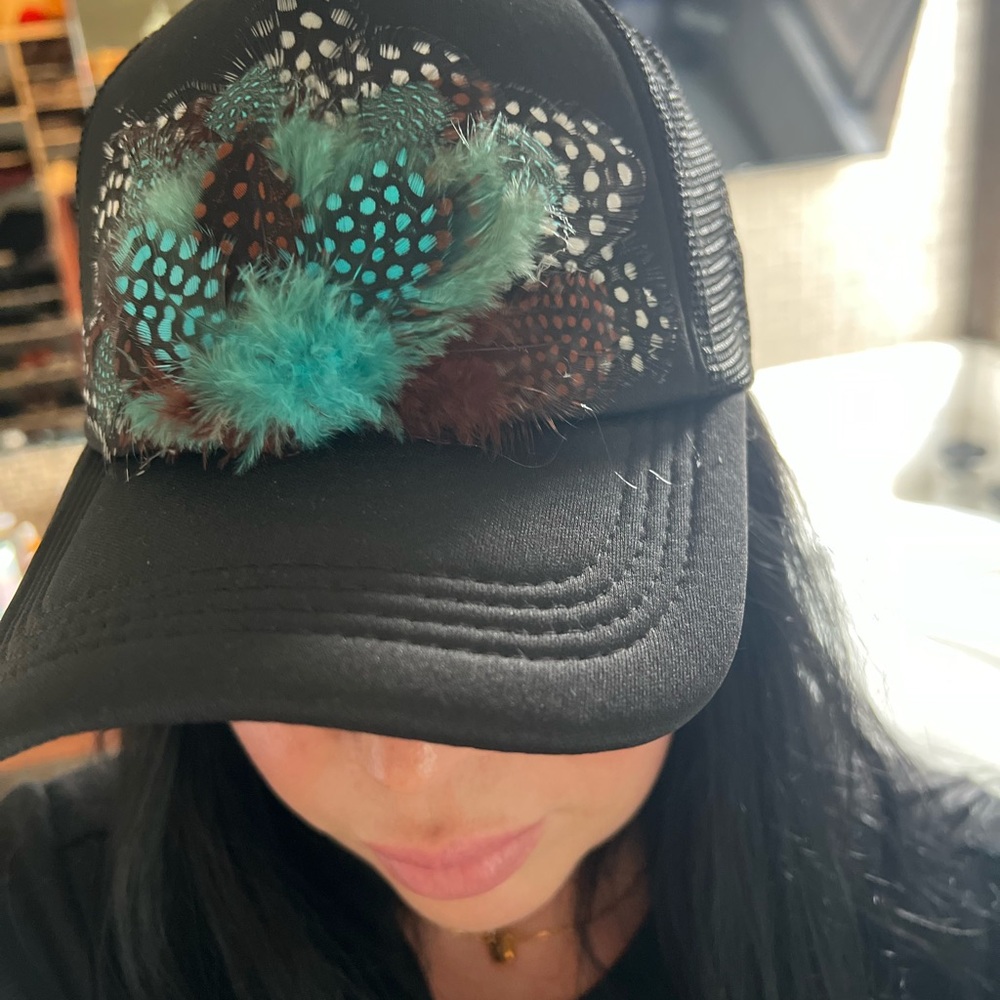 Feather Trucker Hat